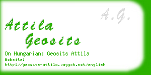 attila geosits business card